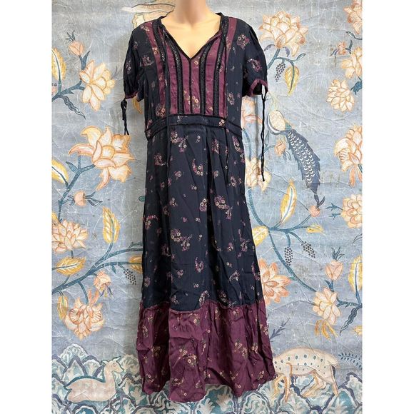 New Anthroologie Patricia Patchwork Dress size Large - Picture 7 of 10